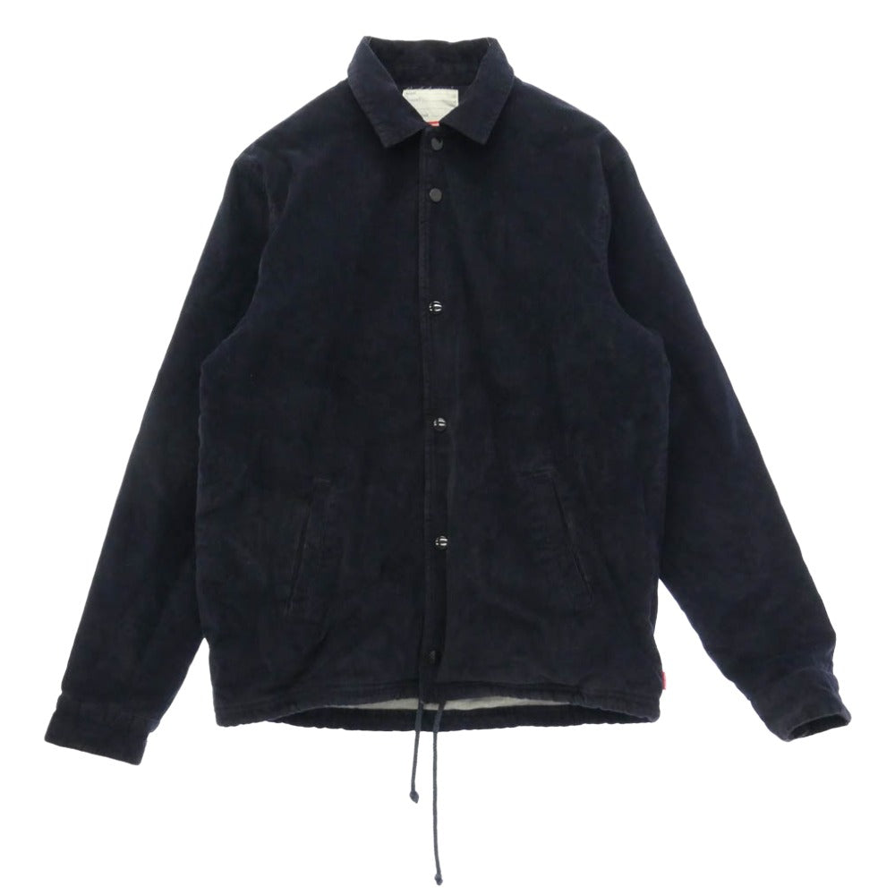 Supreme シュプリーム 11AW Corduroy Coaches Jacket バックアーチロゴ コーデュロイ ジャケット ネイビー系 M【中古】