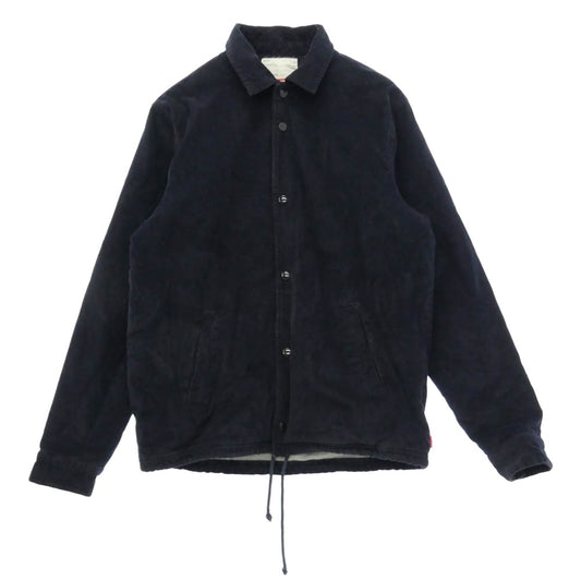 Supreme シュプリーム 11AW Corduroy Coaches Jacket バックアーチロゴ コーデュロイ ジャケット ネイビー系 M【中古】