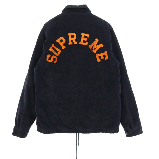 Supreme シュプリーム 11AW Corduroy Coaches Jacket バックアーチロゴ コーデュロイ ジャケット ネイビー系 M【中古】