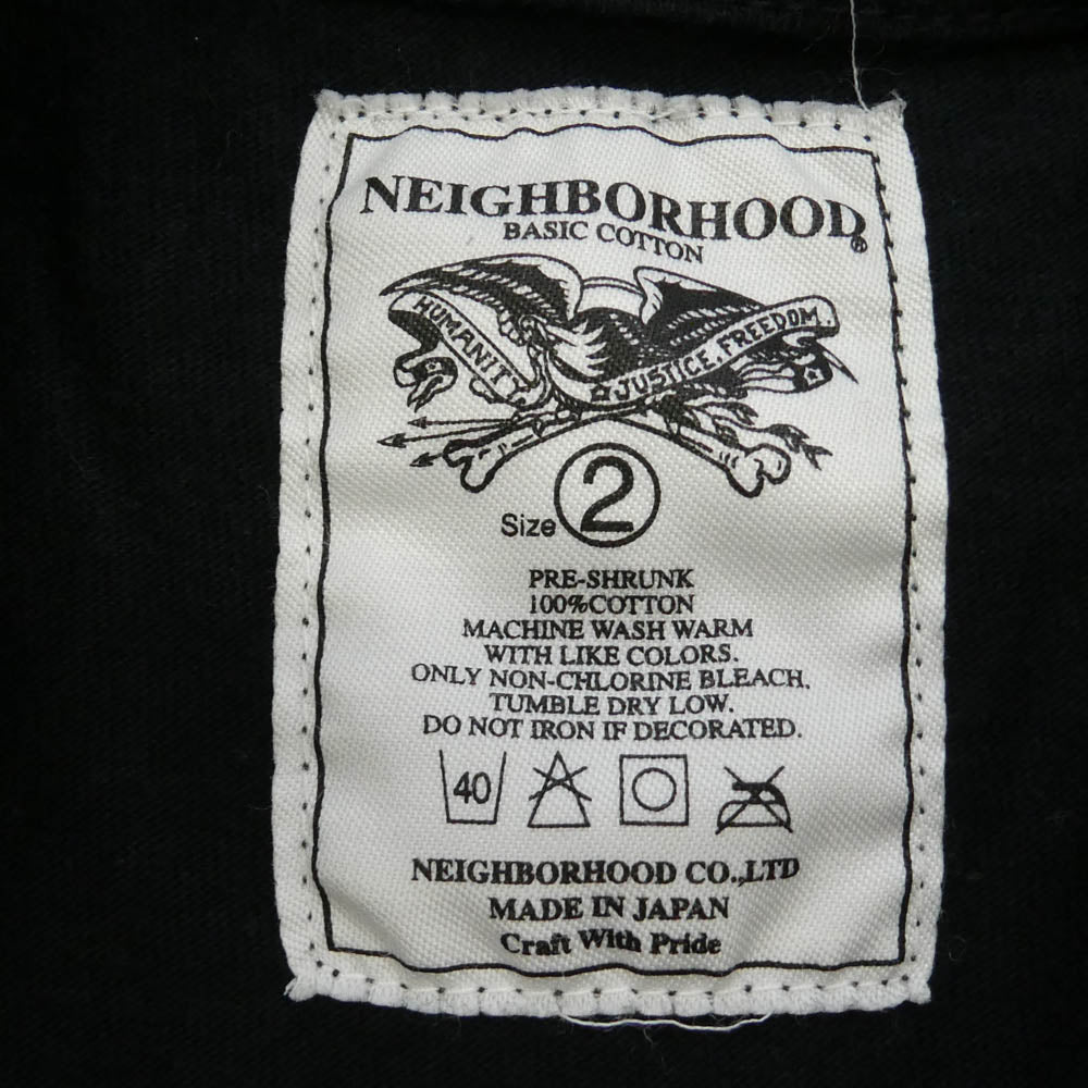 NEIGHBORHOOD ネイバーフッド SUPPORT THE CULT 半袖 Tシャツ カットソー ブラック系 2【中古】