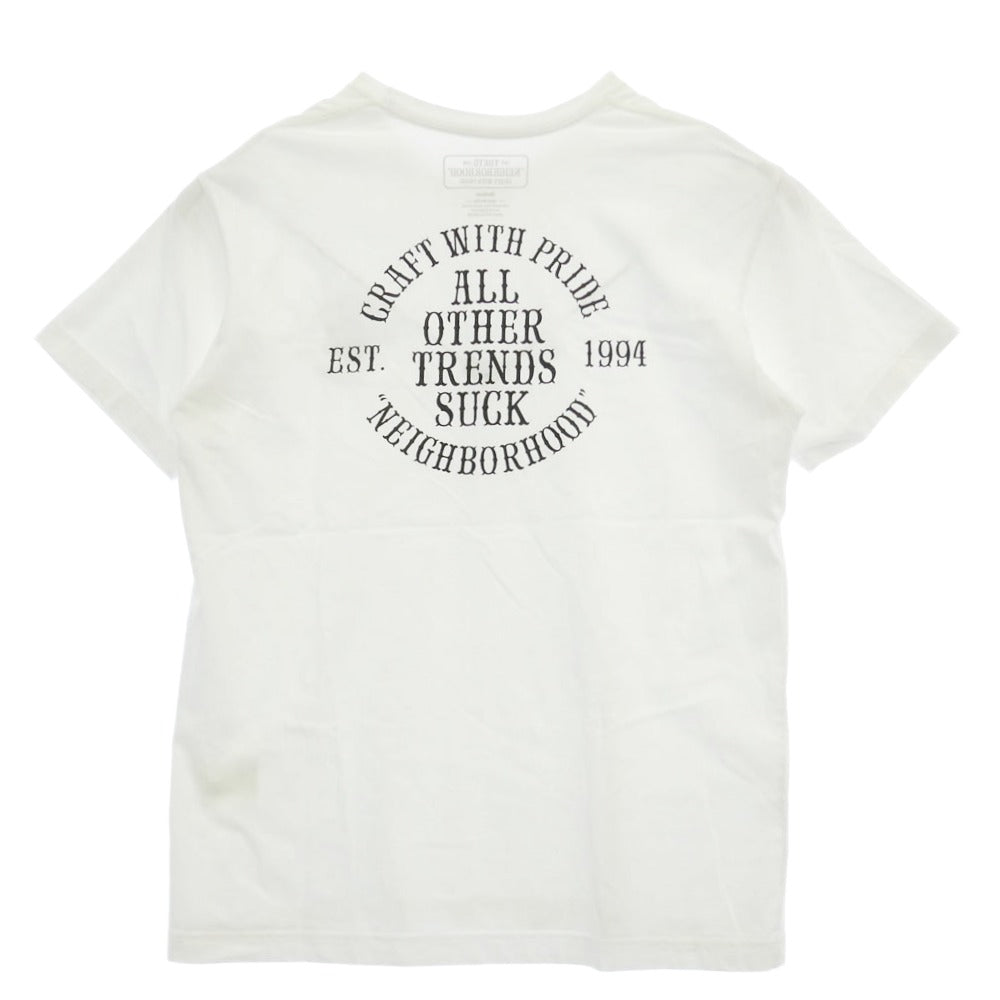 NEIGHBORHOOD ネイバーフッド ALL OTHER TRENDS SUCK 半袖 Tシャツ カットソー オフホワイト系 M【中古】