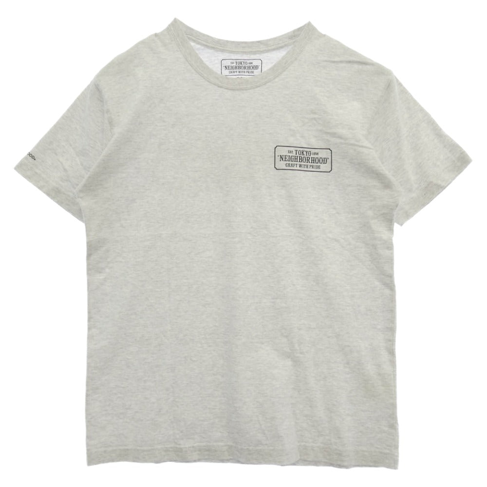 NEIGHBORHOOD ネイバーフッド ワンポイント バックロゴ 半袖 Tシャツ カットソー グレー系 M【中古】