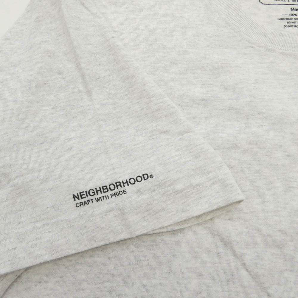 NEIGHBORHOOD ネイバーフッド ワンポイント バックロゴ 半袖 Tシャツ カットソー グレー系 M【中古】