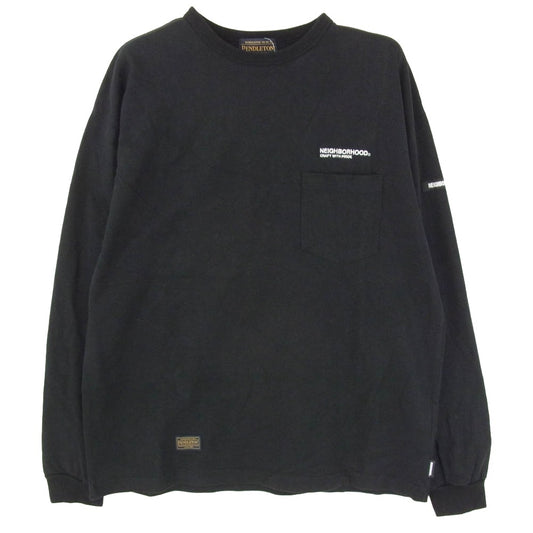 NEIGHBORHOOD ネイバーフッド PENDLETON ペンドルトン 2221508N-CSM01S LS Crewneck Pocket T-Shirt クルーネック ロングスリーブ カットソー 長袖 Tシャツ ブラック系 M【中古】