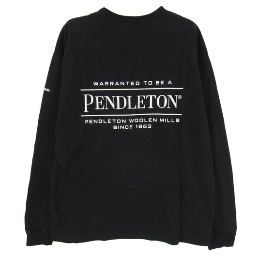 NEIGHBORHOOD ネイバーフッド PENDLETON ペンドルトン 2221508N-CSM01S LS Crewneck Pocket T-Shirt クルーネック ロングスリーブ カットソー 長袖 Tシャツ ブラック系 M【中古】