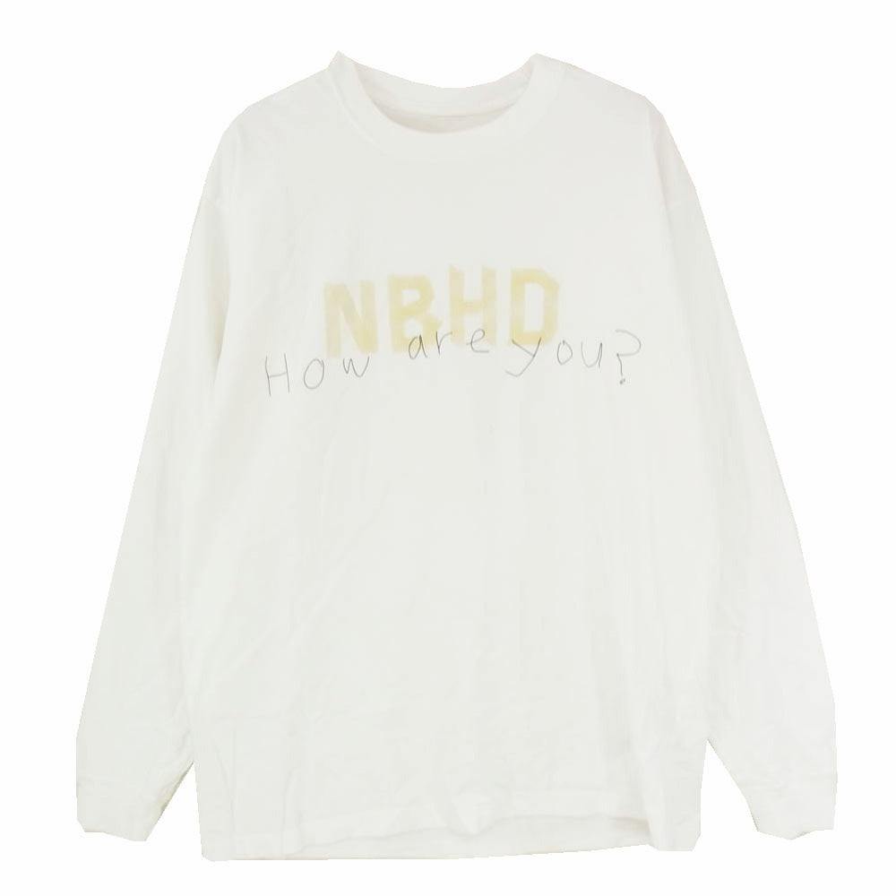 NEIGHBORHOOD ネイバーフッド 21AW TAPE C-TEE.LS クルーネック ロングスリーブ カットソー 長袖 Tシャツ ホワイト系 M【中古】
