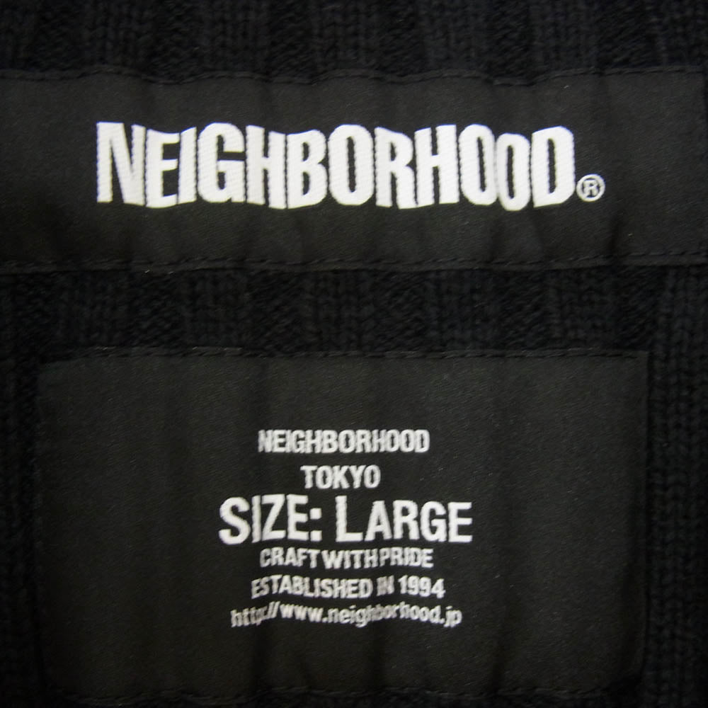 NEIGHBORHOOD ネイバーフッド 19AW 192FUNH-KNN01 COMMANDER CW-KNIT.LS 長袖 ニット セーター ブラック系 L【中古】