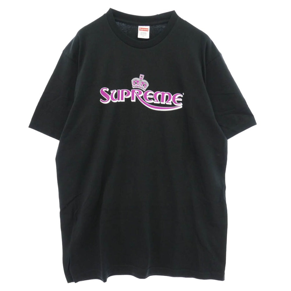 Supreme シュプリーム 23SS Crown Tee クラウン ロゴ プリント 半袖 Tシャツ ブラック系 L【美品】【中古】