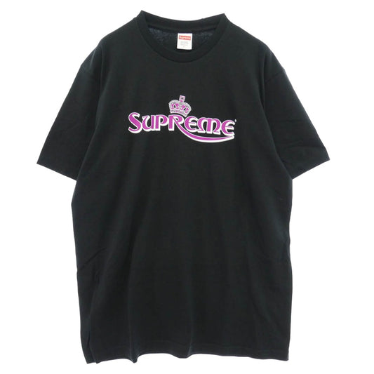 Supreme シュプリーム 23SS Crown Tee クラウン ロゴ プリント 半袖 Tシャツ ブラック系 L【美品】【中古】