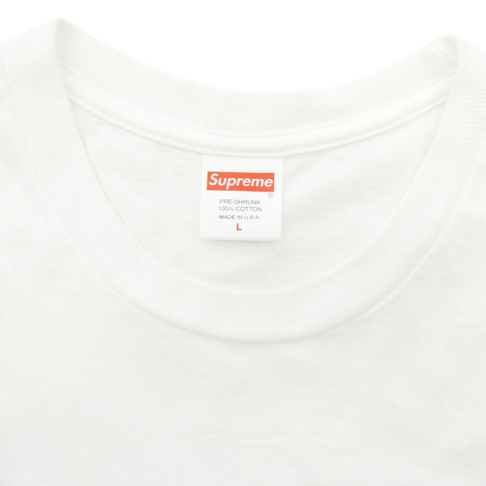 Supreme シュプリーム 21SS × KAWS カウズ Chalk Logo Tee チョーク ボックスロゴ Tシャツ 半袖 カットソー ホワイト系 L【中古】