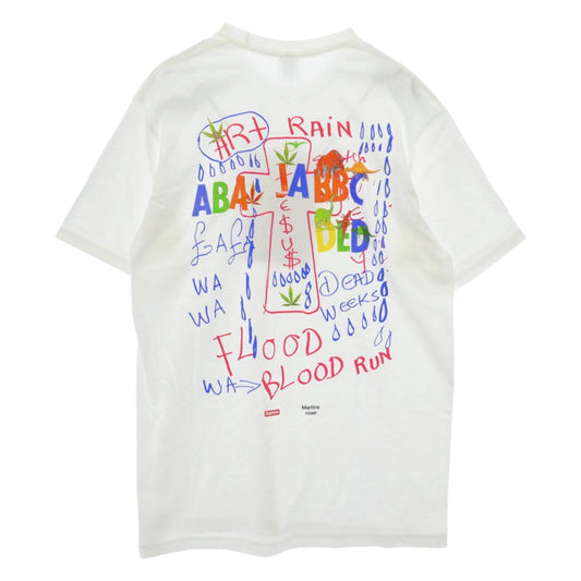 Supreme シュプリーム MARTIN ROSE マーティンローズ 24AW × Martine Rose Lee Scratch Perry Tee マーティンローズ リー スクラッチ ペリー 半袖 Tシャツ カットソー ホワイト系 L【極上美品】【中古】