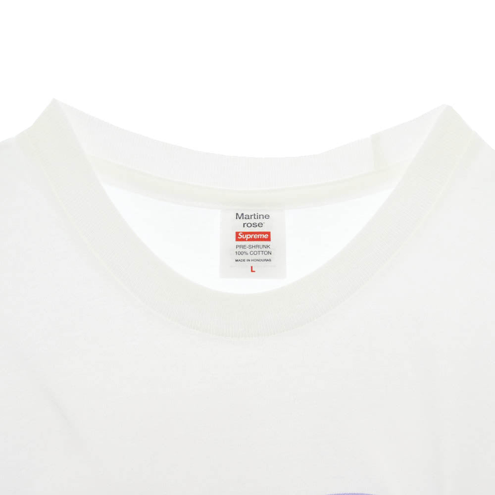 Supreme シュプリーム MARTIN ROSE マーティンローズ 24AW × Martine Rose Lee Scratch Perry Tee マーティンローズ リー スクラッチ ペリー 半袖 Tシャツ カットソー ホワイト系 L【極上美品】【中古】