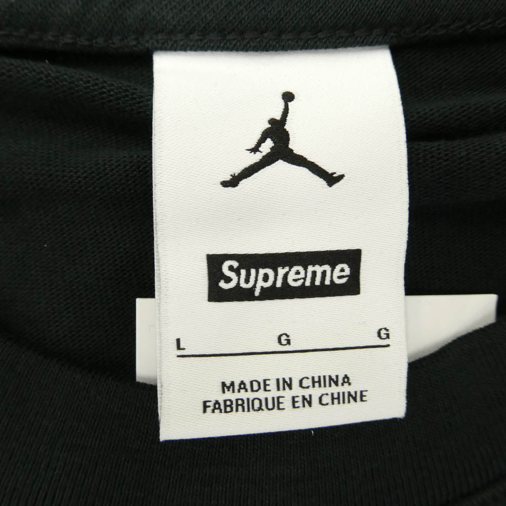Supreme シュプリーム 24AW HJ8385-010 x Jordan Biggie S/S Top ジョーダン ビギー エスエス トップ フォトプリント 半袖 Tシャツ ブラック系 L【新古品】【未使用】【中古】