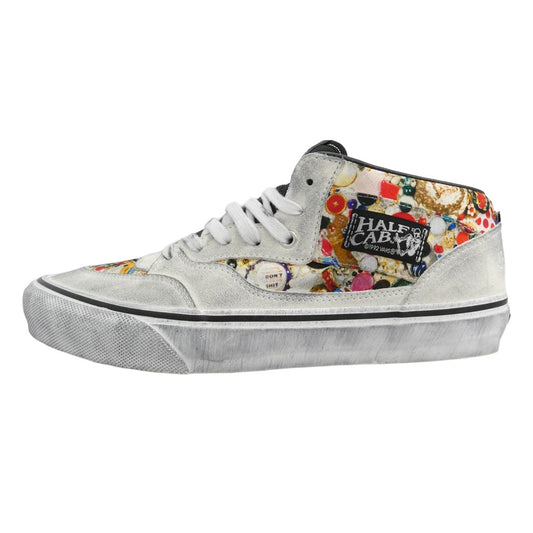 Supreme シュプリーム VANS バンズ 26SS VN00112HNTR × Mike Kelley × Vans Half Cab マイク・ケリー バンズ ハーフキャブ ハイカットスニーカー 汚し加工 グレー系 27.5cm【中古】