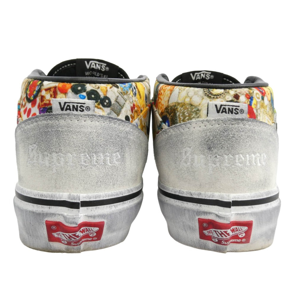 Supreme シュプリーム VANS バンズ 26SS VN00112HNTR × Mike Kelley × Vans Half Cab マイク・ケリー バンズ ハーフキャブ ハイカットスニーカー 汚し加工 グレー系 27.5cm【中古】