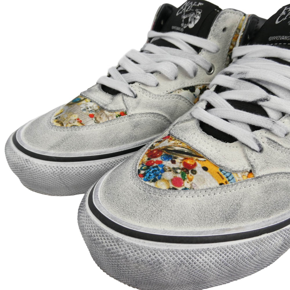 Supreme シュプリーム VANS バンズ 26SS VN00112HNTR × Mike Kelley × Vans Half Cab マイク・ケリー バンズ ハーフキャブ ハイカットスニーカー 汚し加工 グレー系 27.5cm【中古】