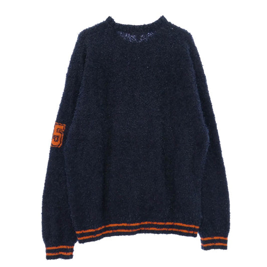 Supreme シュプリーム 25SS Texture Arc Sweater テクスチャード アーク セーター アーチロゴ クルーネック ニット ネイビー系 L【美品】【中古】