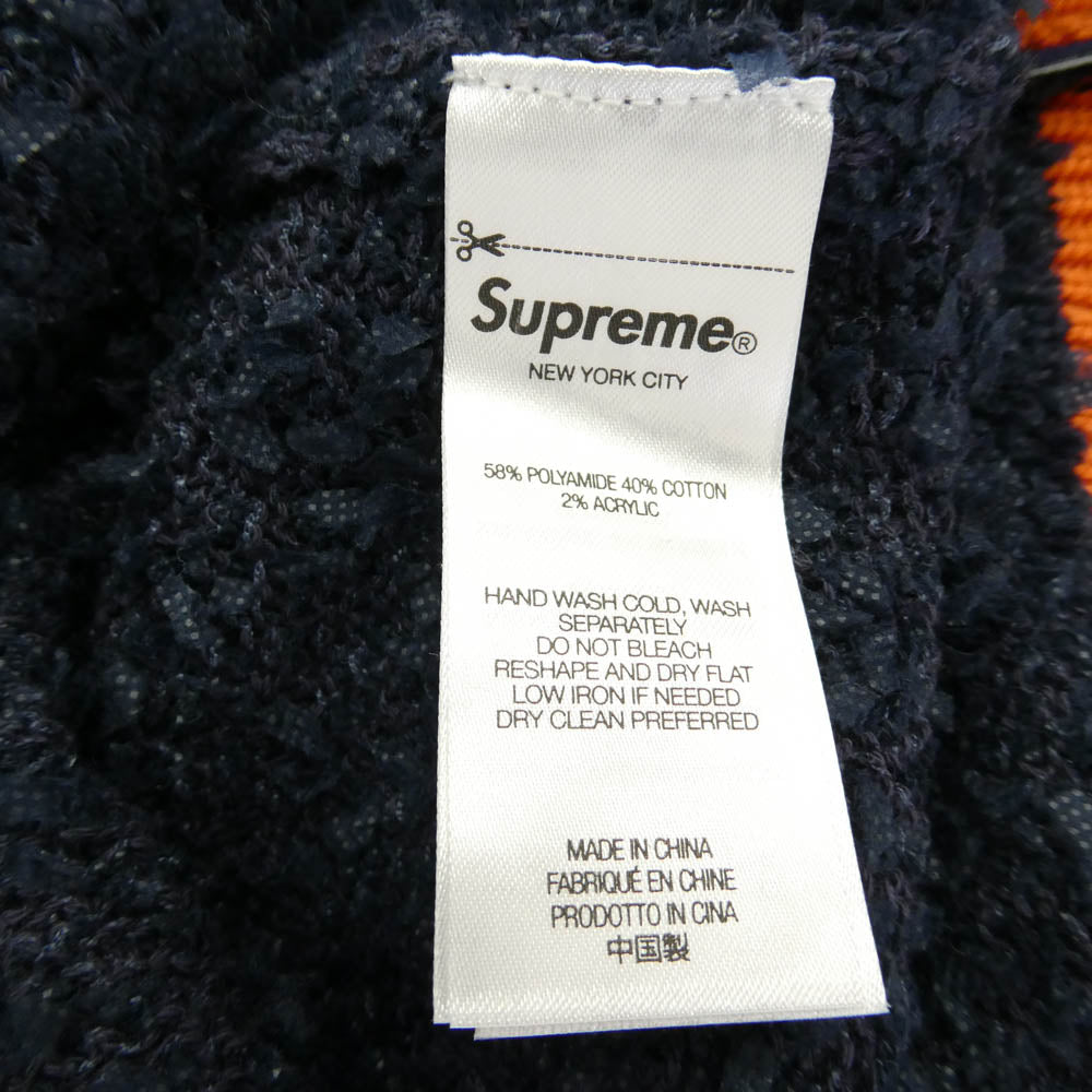 Supreme シュプリーム 25SS Texture Arc Sweater テクスチャード アーク セーター アーチロゴ クルーネック ニット ネイビー系 L【美品】【中古】