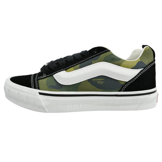 A BATHING APE アベイシングエイプ VANS バンズ 26SS VN000Z39W09 × Vans Premium Knu Skool Camo Green バンズ プレミアム ニュースクール カモグリーン ローカット スニーカー マルチカラー系 27cm【新古品】【未使用】【中古】