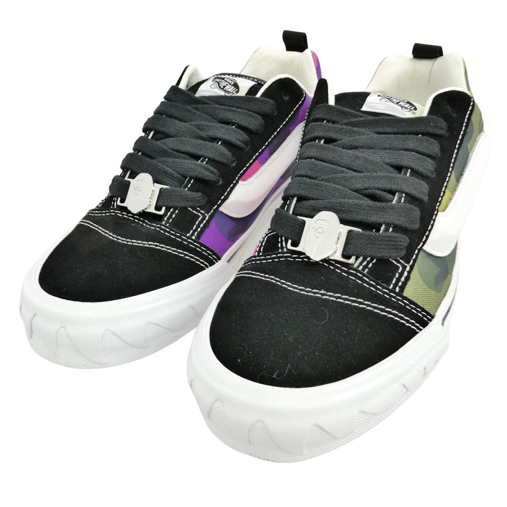 A BATHING APE アベイシングエイプ VANS バンズ 26SS VN000Z39W09 × Vans Premium Knu Skool Camo Green バンズ プレミアム ニュースクール カモグリーン ローカット スニーカー マルチカラー系 27cm【新古品】【未使用】【中古】