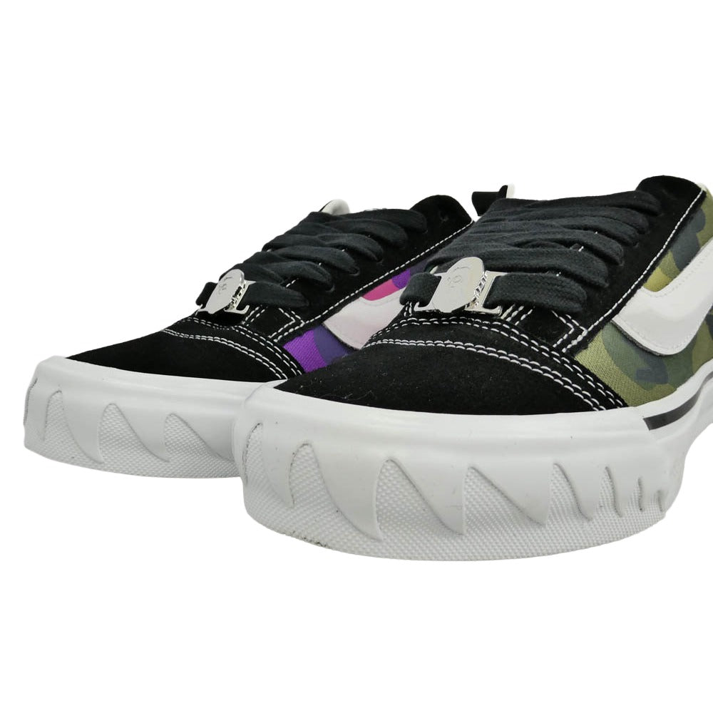 A BATHING APE アベイシングエイプ VANS バンズ 26SS VN000Z39W09 × Vans Premium Knu Skool Camo Green バンズ プレミアム ニュースクール カモグリーン ローカット スニーカー マルチカラー系 27cm【新古品】【未使用】【中古】