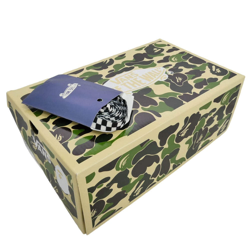 A BATHING APE アベイシングエイプ VANS バンズ 26SS VN000Z39W09 × Vans Premium Knu Skool Camo Green バンズ プレミアム ニュースクール カモグリーン ローカット スニーカー マルチカラー系 27cm【新古品】【未使用】【中古】
