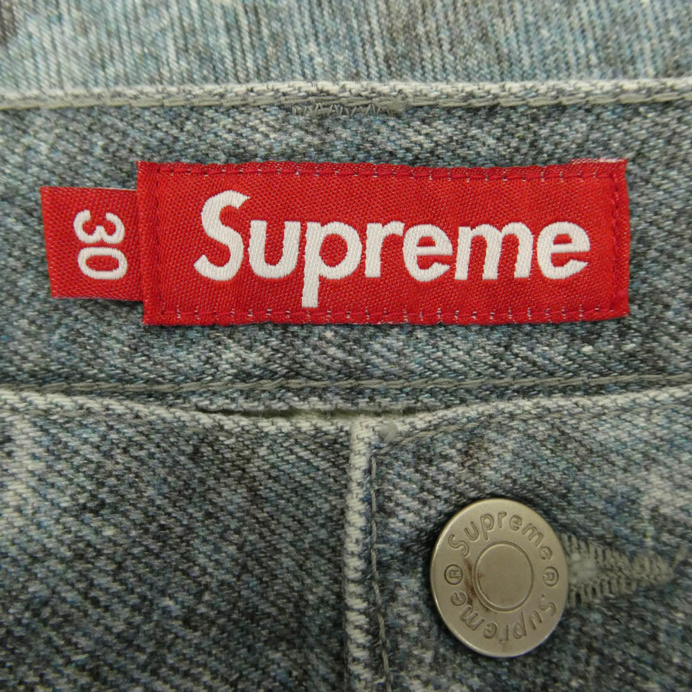 Supreme シュプリーム 24AW HJR Trompe L'oeil Loose Fit Jean ダメージプリント トロンプルイユ ルーズフィット ジーンズ デニム パンツ ライトブルー系 マルチカラー系 W30【中古】
