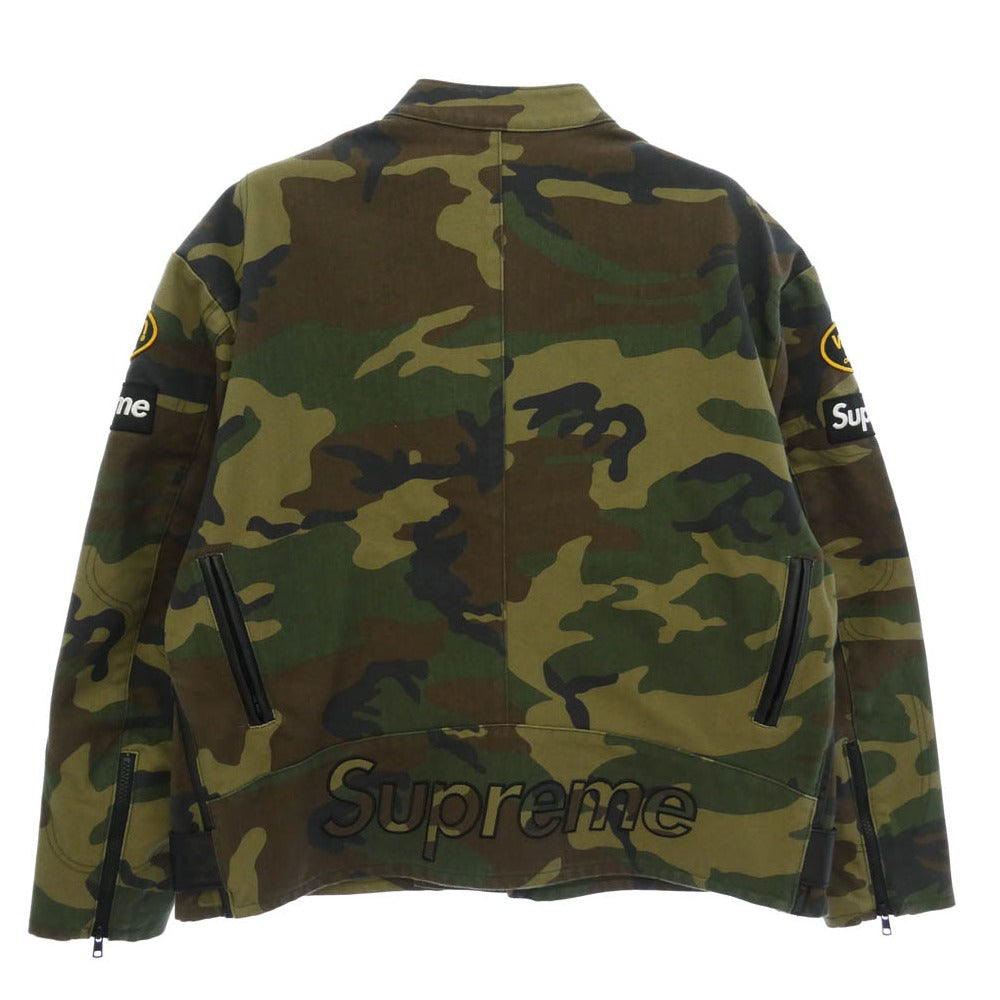 Supreme シュプリーム VANSON バンソン 26SS × Vanson Leathers Cordura Jacket Woodland Camo バンソン レザーズ コーデュラ ウッドランドカモ ジャケット カーキ系 M【極上美品】【中古】