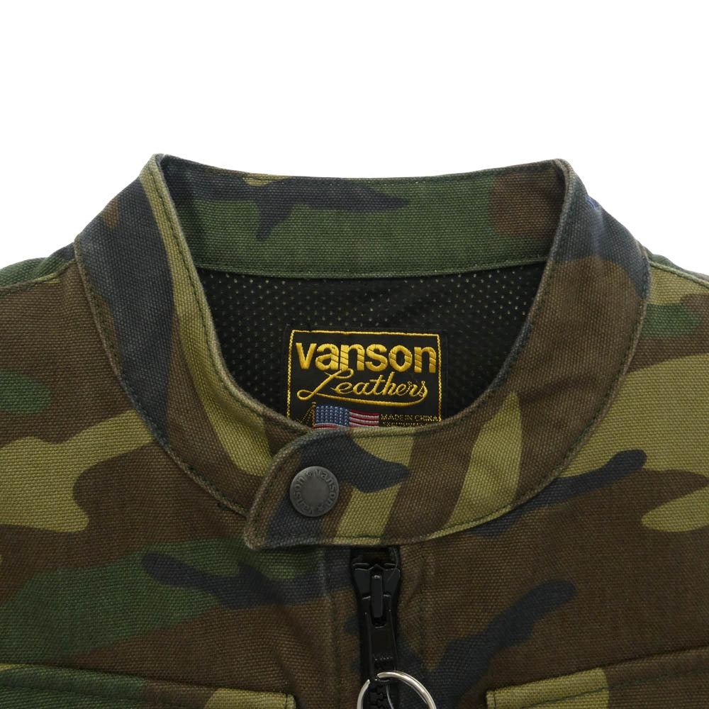 Supreme シュプリーム VANSON バンソン 26SS × Vanson Leathers Cordura Jacket Woodland Camo バンソン レザーズ コーデュラ ウッドランドカモ ジャケット カーキ系 M【極上美品】【中古】