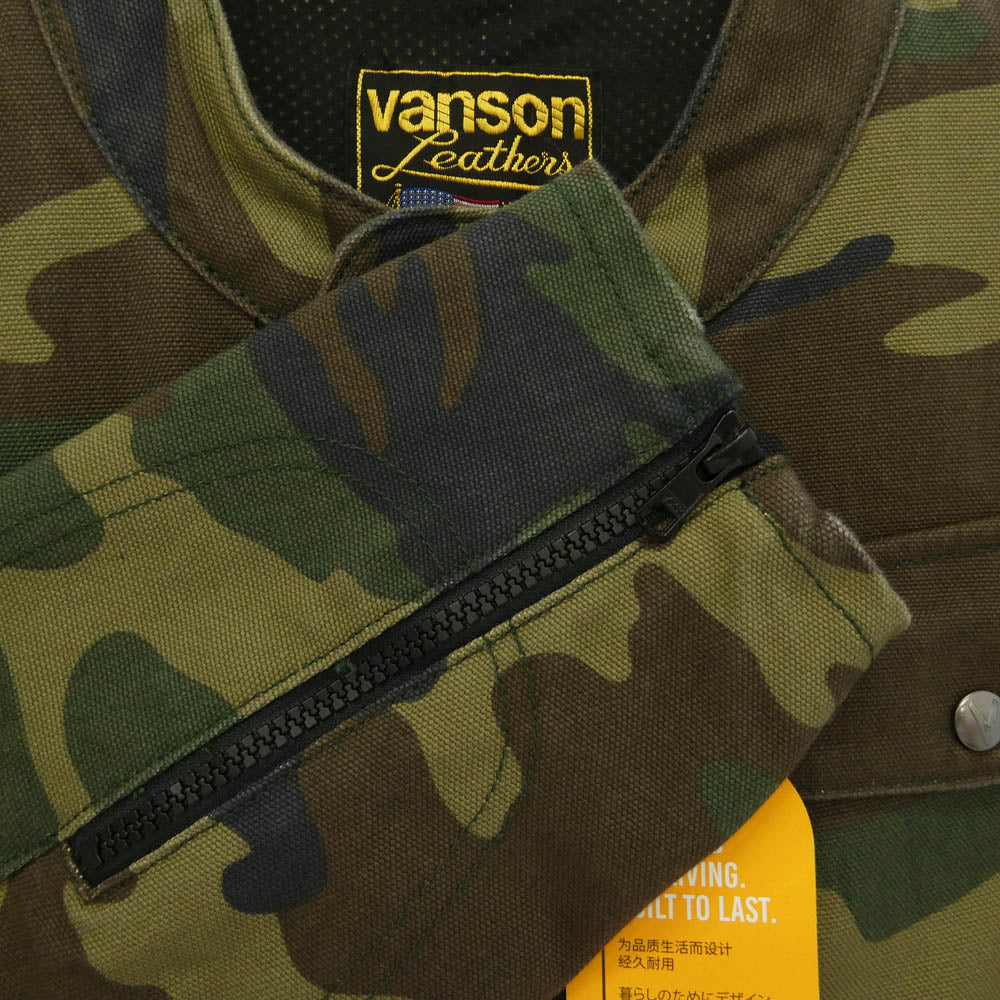 Supreme シュプリーム VANSON バンソン 26SS × Vanson Leathers Cordura Jacket Woodland Camo バンソン レザーズ コーデュラ ウッドランドカモ ジャケット カーキ系 M【極上美品】【中古】