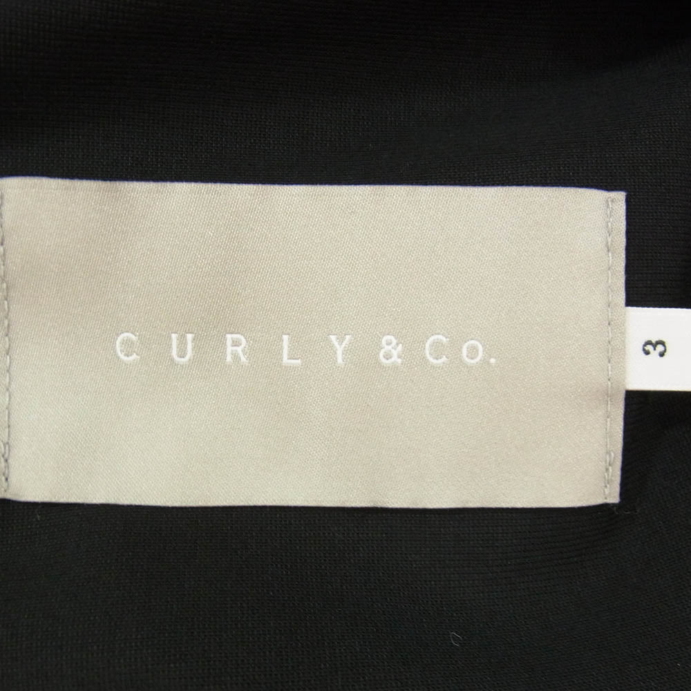 CURLY カーリー デザインポケット コットン ポリエステル イージー テーパード パンツ ブラック系 3【中古】