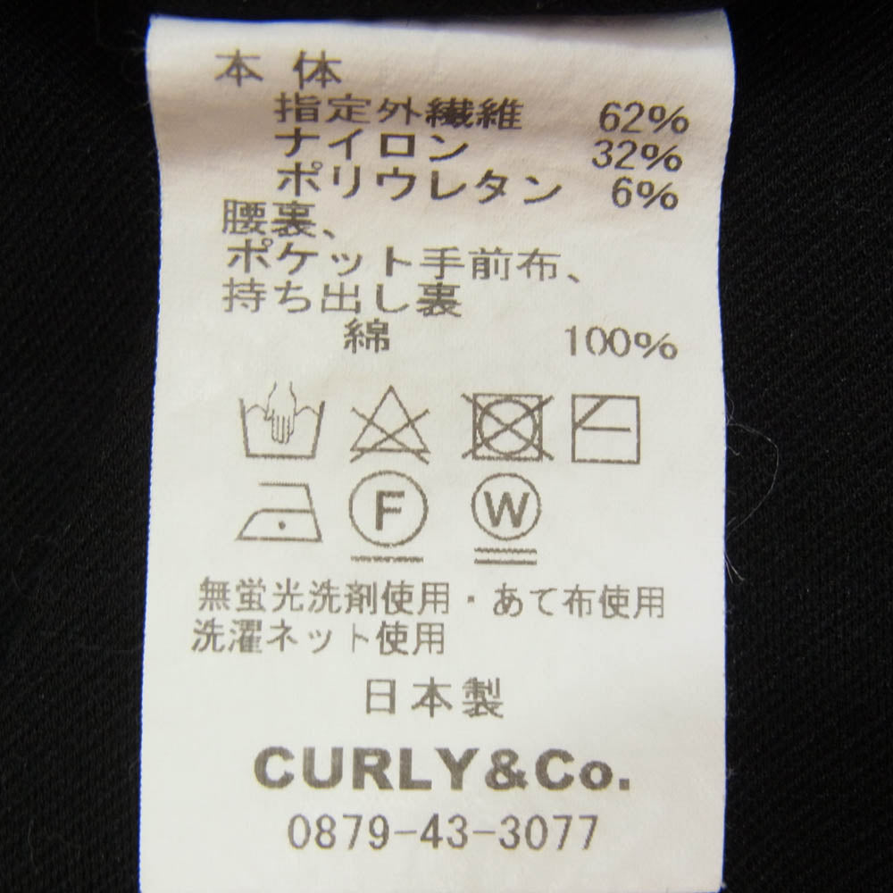CURLY カーリー 5ポケット バルーン スリム イージー パンツ ブラック系 3【中古】
