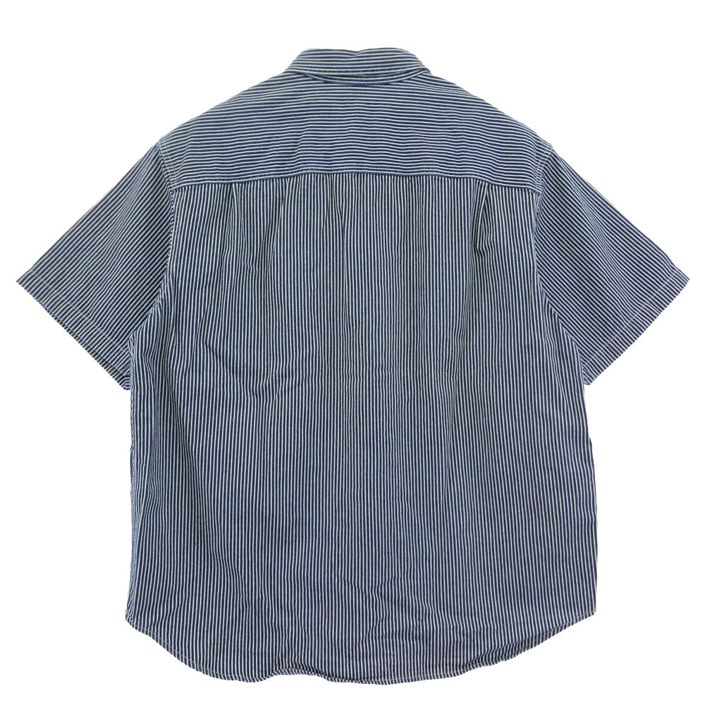 Supreme シュプリーム 25SS Loose Fit S/S Denim Painter Shirt ルーズフィット ペインター デニム 半袖 シャツ ブルー系 ホワイト系 L【中古】