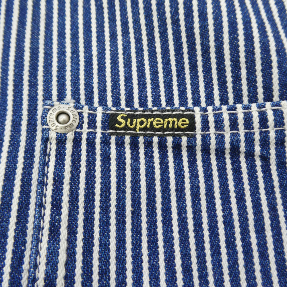 Supreme シュプリーム 25SS Loose Fit S/S Denim Painter Shirt ルーズフィット ペインター デニム 半袖 シャツ ブルー系 ホワイト系 L【中古】
