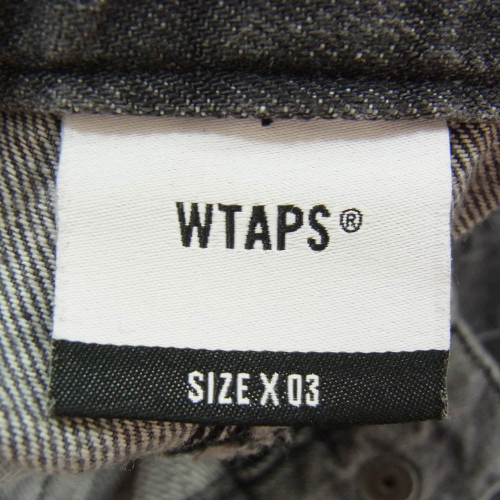 WTAPS ダブルタップス 25SS 251WVDT-PTM04 Milt2301 Trousers Cotton. Denim トラウザーズ コットン デニムパンツ ブラック系 X03【中古】
