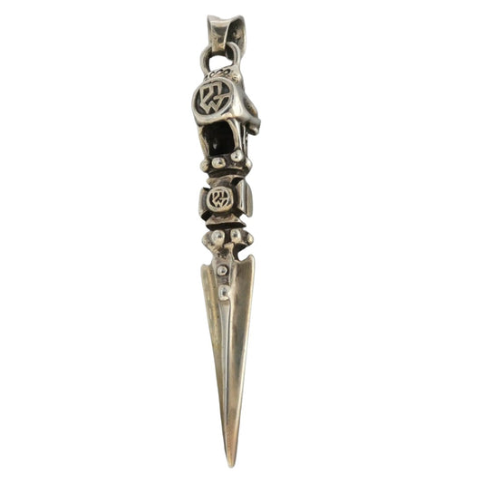 TRAVIS WALKER トラヴィスワーカー 販売証明書付属 SKULL DAGGAR PENDANT 18K スカルダガー ペンダントトップ シルバー系【中古】