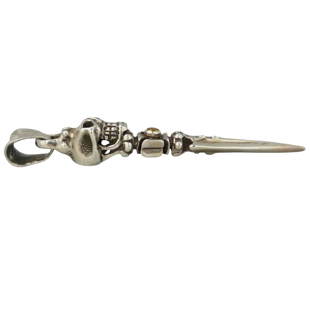 TRAVIS WALKER トラヴィスワーカー 販売証明書付属 SKULL DAGGAR PENDANT 18K スカルダガー ペンダントトップ シルバー系【中古】