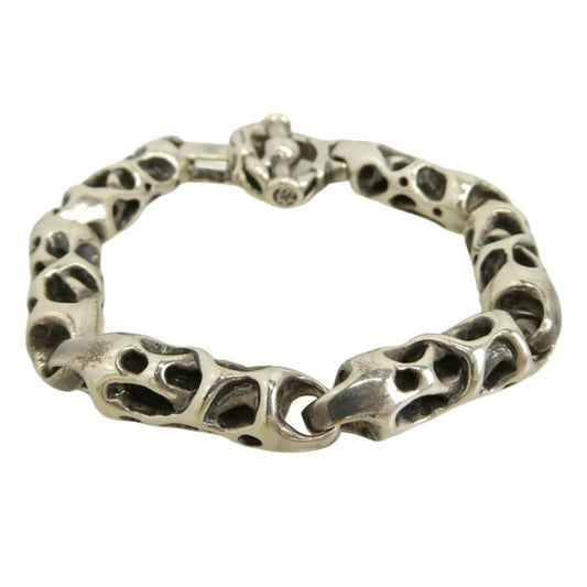 TRAVIS WALKER トラヴィスワーカー ギャランティカード付属 MEAT BRACELET ミート リンク ブレスレット シルバー系【中古】