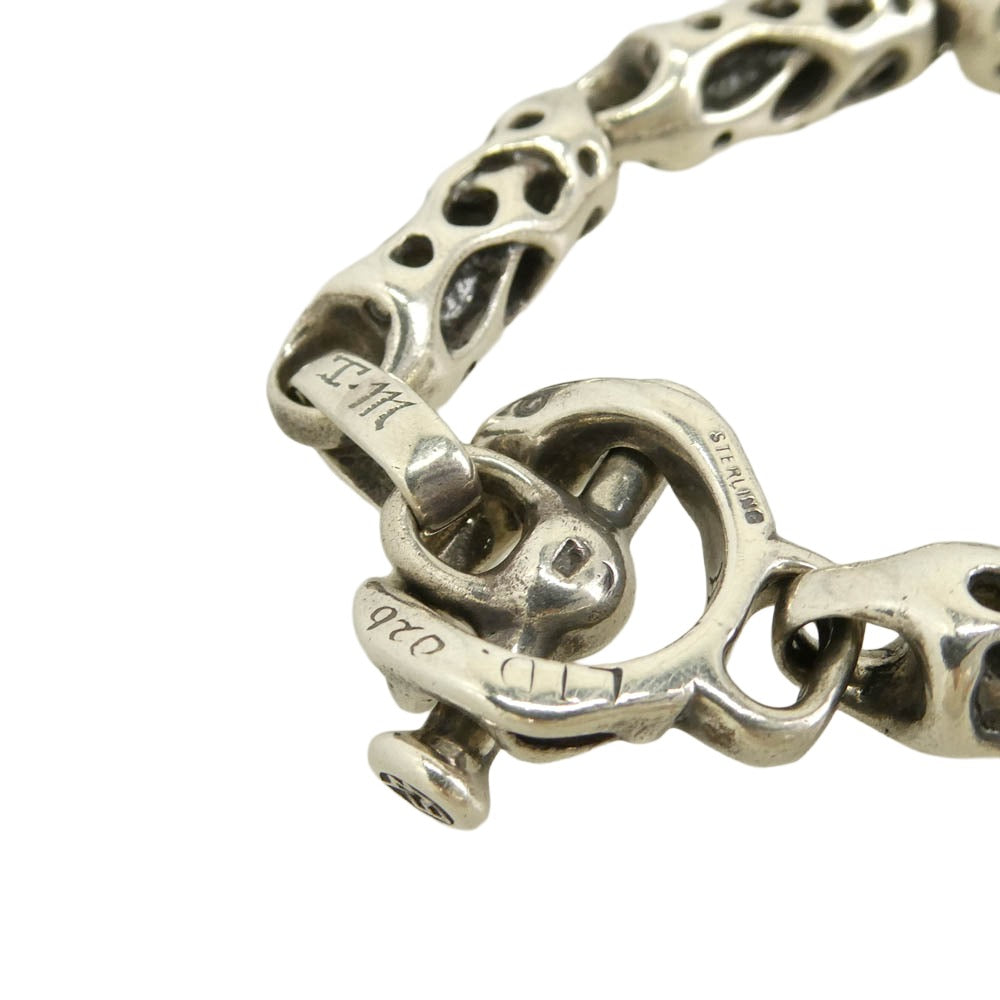 TRAVIS WALKER トラヴィスワーカー ギャランティカード付属 MEAT BRACELET ミート リンク ブレスレット シルバー系【中古】