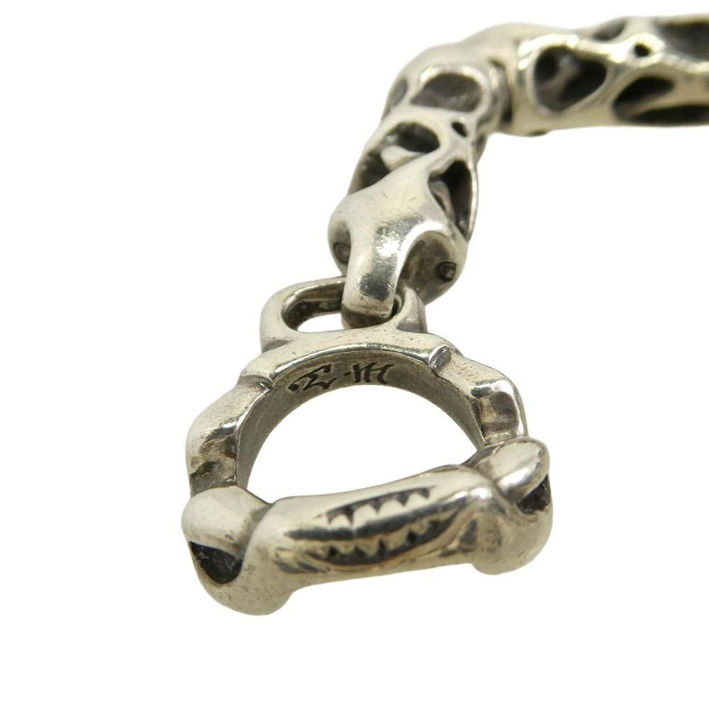 TRAVIS WALKER トラヴィスワーカー ギャランティカード付属 MEAT BRACELET ミート リンク ブレスレット シルバー系【中古】