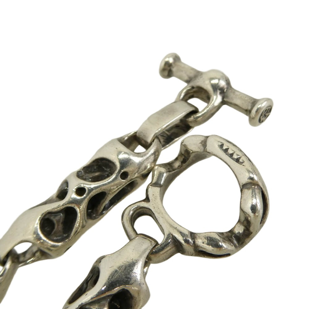 TRAVIS WALKER トラヴィスワーカー ギャランティカード付属 MEAT BRACELET ミート リンク ブレスレット シルバー系【中古】