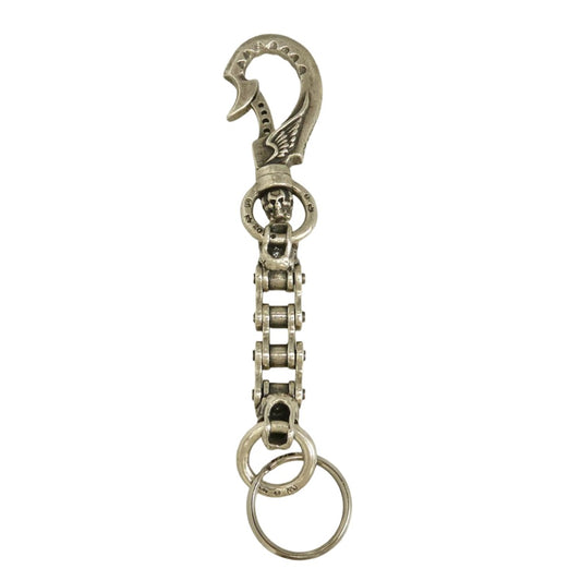 TRAVIS WALKER トラヴィスワーカー 販売証明書付属 HOOK WITH DRIVE KEYCHAIN WITH DOUBLE CHOMPS ドライブ キーチェーン シルバー系【中古】