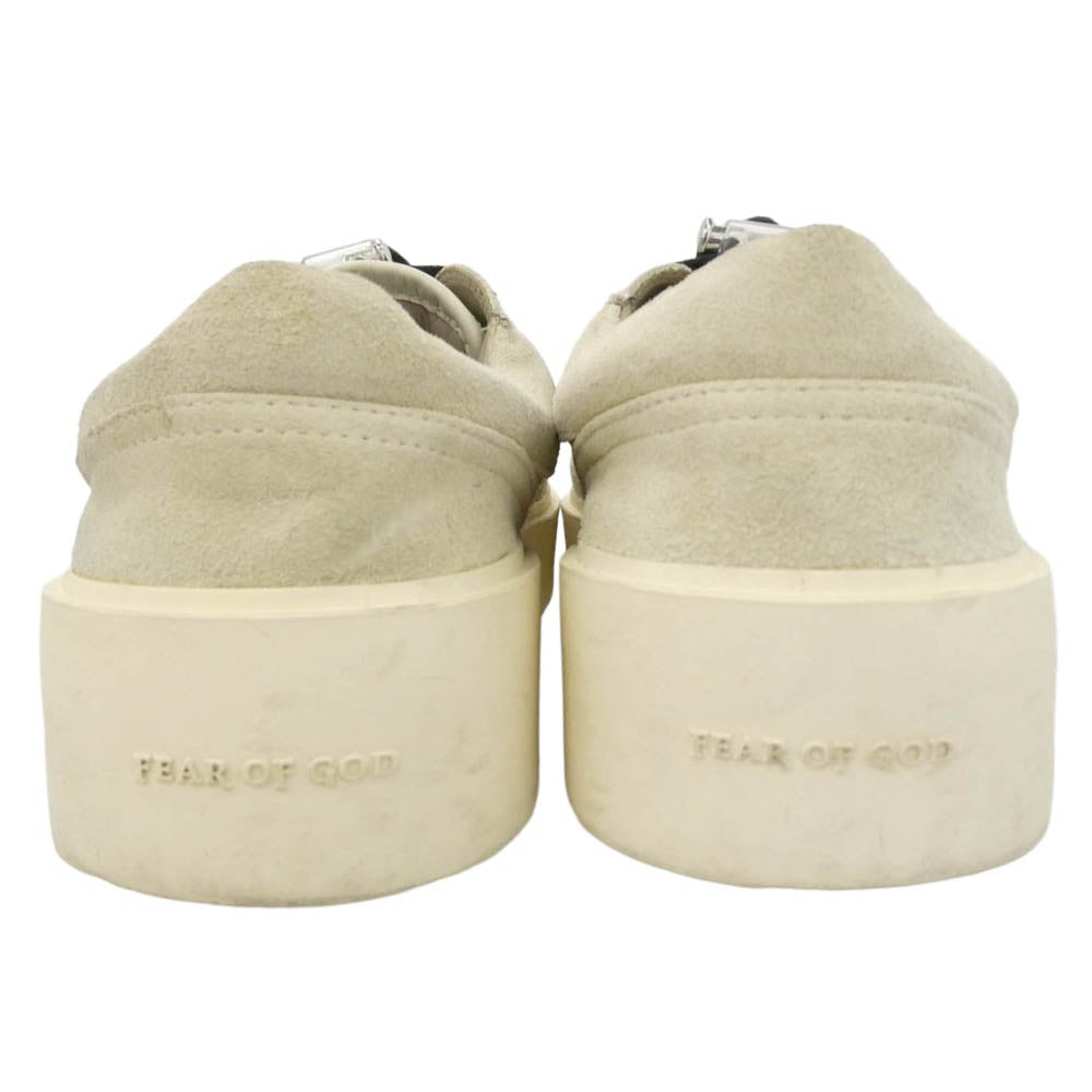 FEAR OF GOD フィアオブゴッド イタリア製 skate low スケートロー スエード プラットフォーム ローカット スニーカー オフホワイト系 42【中古】