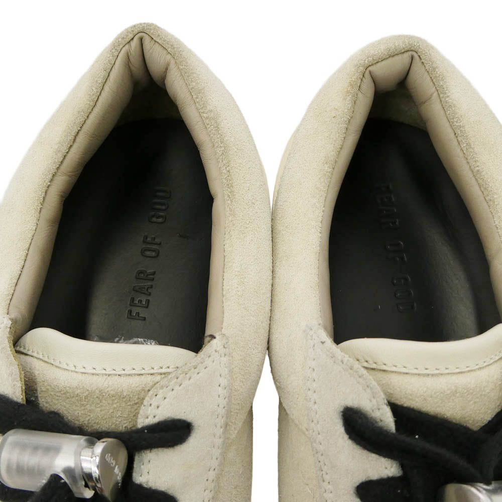 FEAR OF GOD フィアオブゴッド イタリア製 skate low スケートロー スエード プラットフォーム ローカット スニーカー オフホワイト系 42【中古】