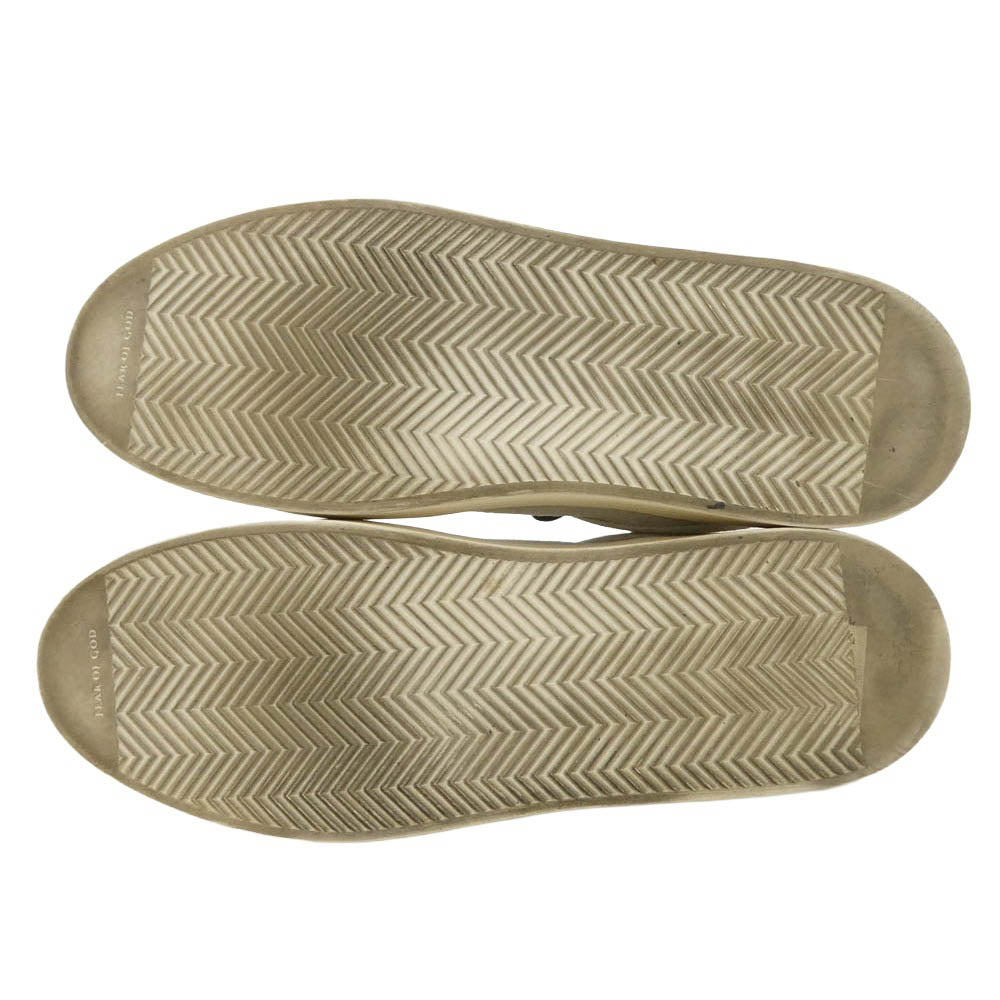 FEAR OF GOD フィアオブゴッド イタリア製 skate low スケートロー スエード プラットフォーム ローカット スニーカー オフホワイト系 42【中古】
