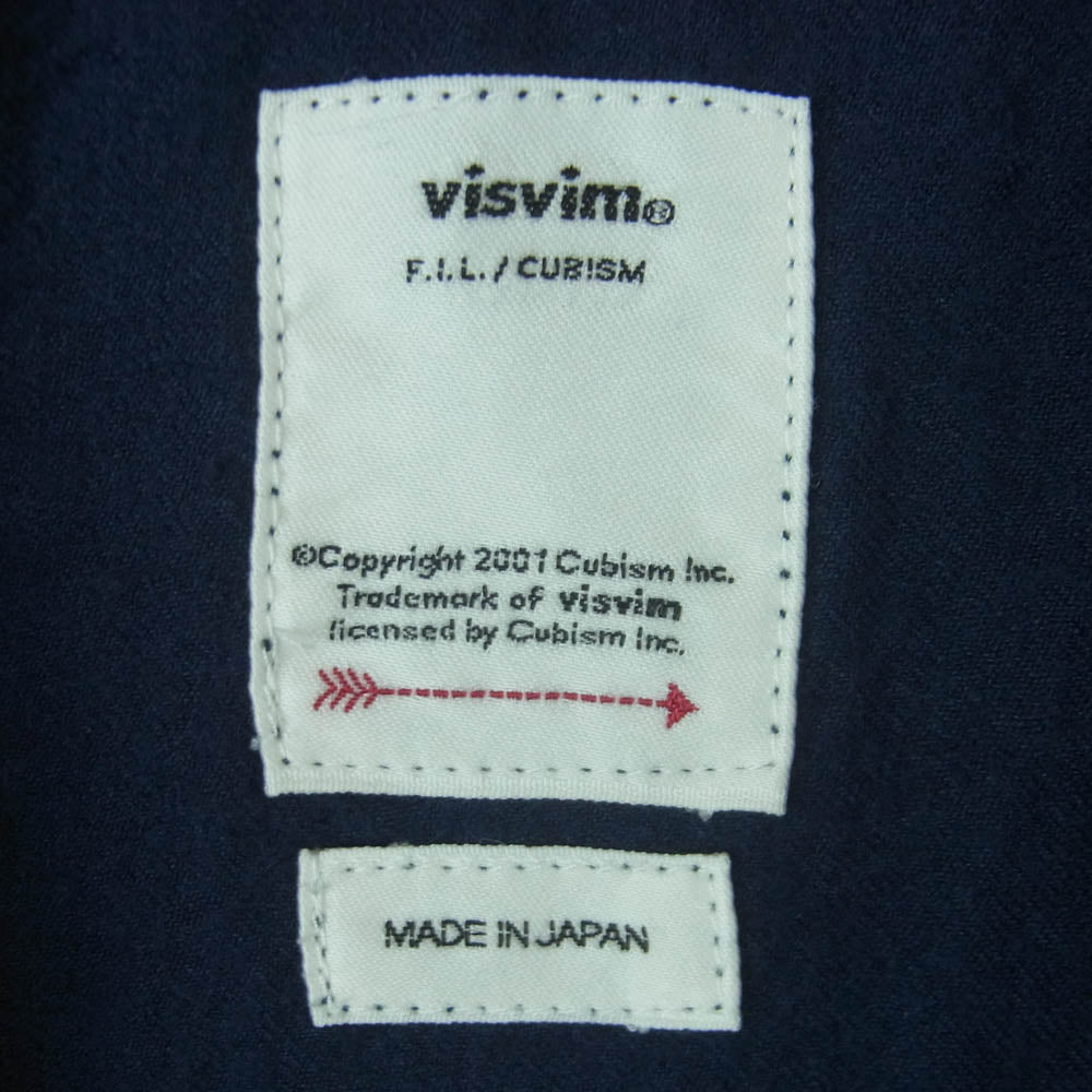 VISVIM ビズビム 19AW 0119205011015 DUGOUT SHIRT L/S ウールリネン ドッグアウト 長袖 シャツ ダークネイビー系 1【中古】