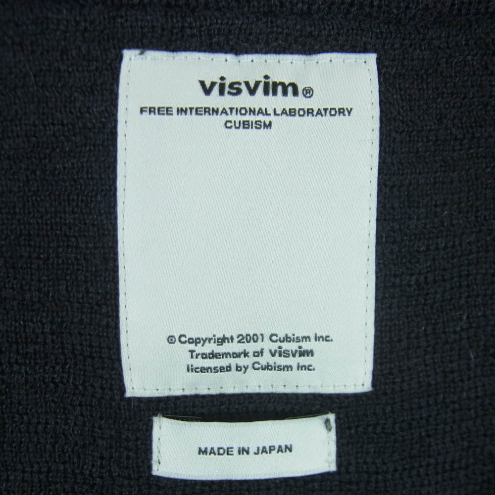 VISVIM ビズビム 15AW 0115205012003 Wool Mohair Longsleeve Knit Cardigan ウール モヘア ロングスリーブ 長袖 ニット カーディガン チャコール系 カーキ系 2【中古】