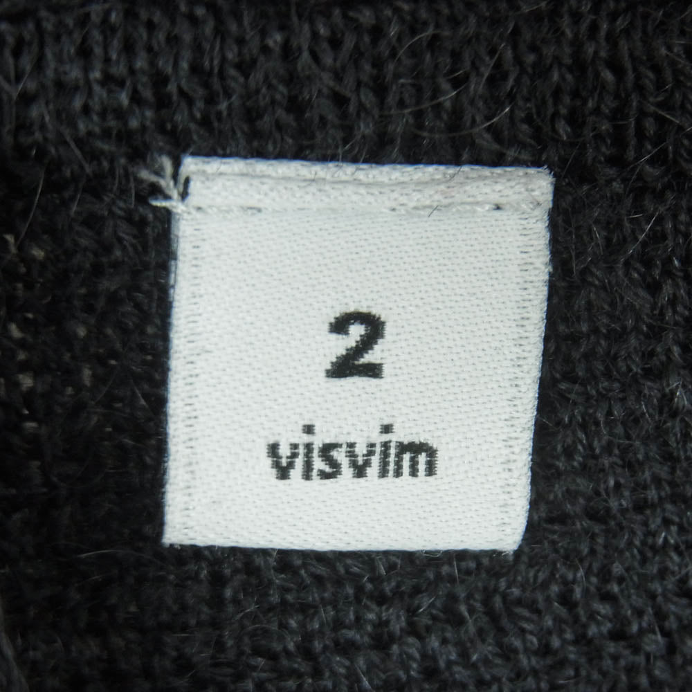 VISVIM ビズビム 15AW 0115205012003 Wool Mohair Longsleeve Knit Cardigan ウール モヘア ロングスリーブ 長袖 ニット カーディガン チャコール系 カーキ系 2【中古】