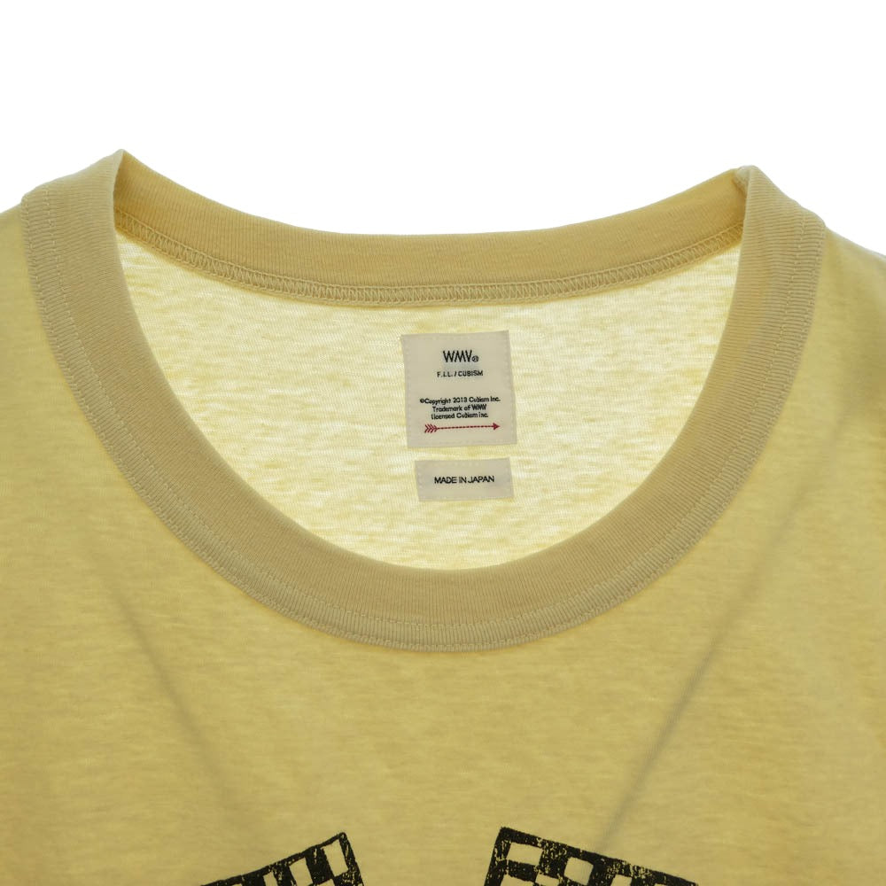 VISVIM ビズビム 25SS 0325105010003 WMV JUMBO TEE S/S DMGD W ジャンボ プリント 半袖 Tシャツ イエロー系【中古】