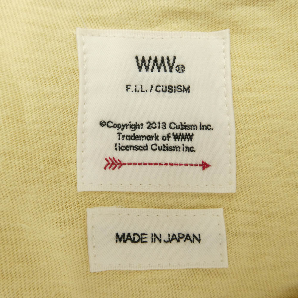 VISVIM ビズビム 25SS 0325105010003 WMV JUMBO TEE S/S DMGD W ジャンボ プリント 半袖 Tシャツ イエロー系【中古】